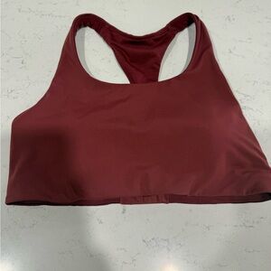 Lululemon Invigorate Sports Bra Size 8 - Mulled Wine Color - WITH PADS - EUC